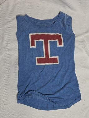 Wright & Ditson Texas Rangers Vintage Distressed Sleeveless Tank Top S